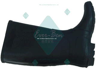 Rubber 006 - Black rubber boots for women